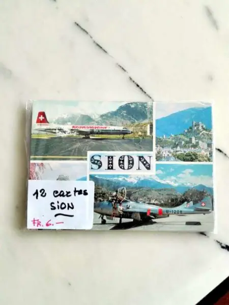  Cartes postales couleurs Sion Valais