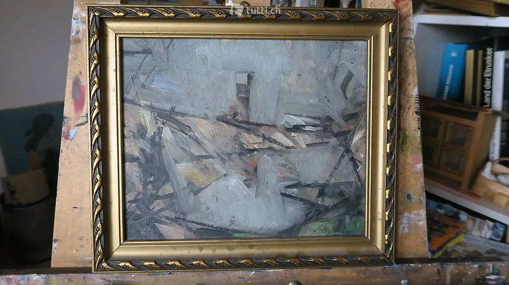 Original Ölgemälde auf Platte von Walter Emil Müller