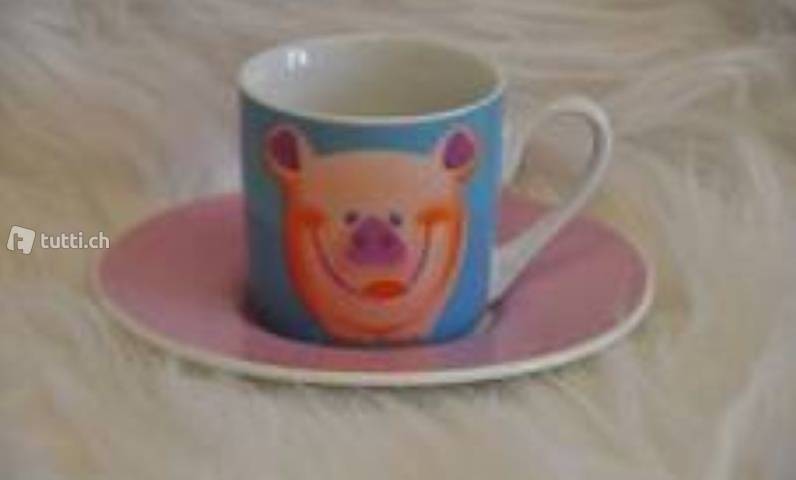Espressotasse Schwein Könitz Ars Longa
