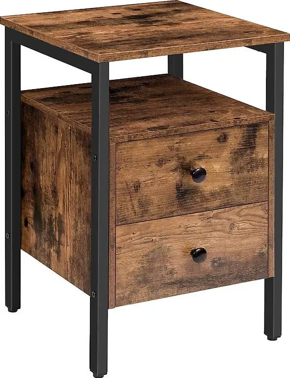 Nachttisch, Beistelltisch, Nachtschrank mit 2 Schublade