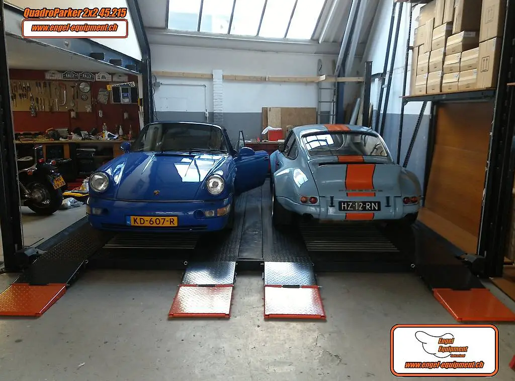 Engellift 4-Säulen Doppel Parkhebebühnen: QuadroParker Serie