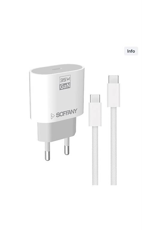 35W USB-C Schnellladegerät mit 1m Kabel
