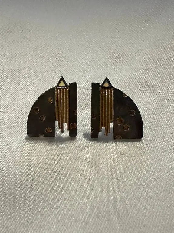 Vintage Ohrstecker im Memphis-Stil