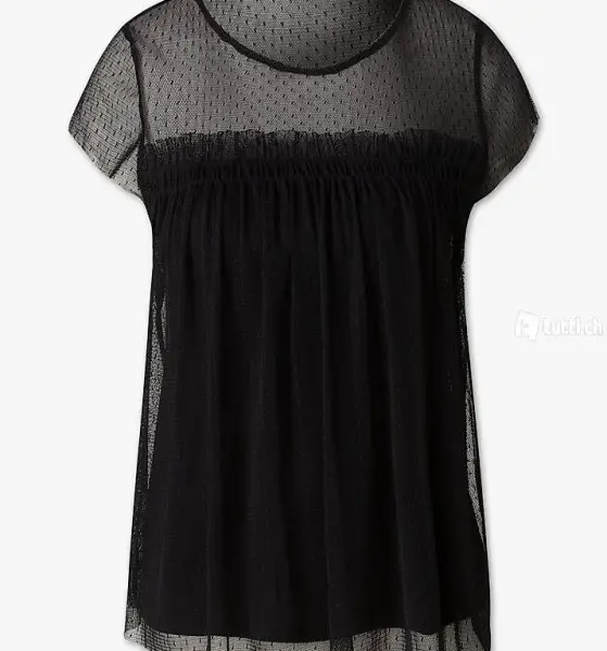 Damen T-Shirt Bluse schwarz transparent Gr. S 36 38 NEU OVP