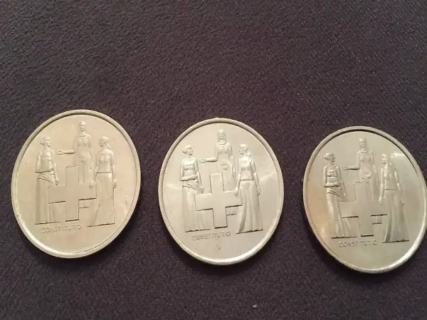 Gedenkmünzen 5 Fr. Helvetia 1974