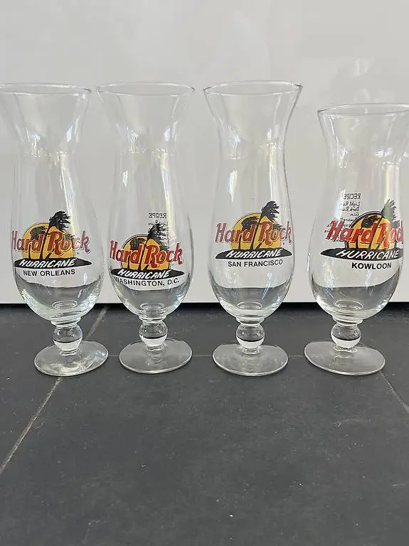 4 Hard Rock Café Cocktail Gläser