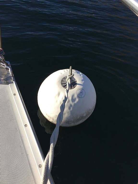 Posto con Boa / Boje a Moscia (Ascona) con barca