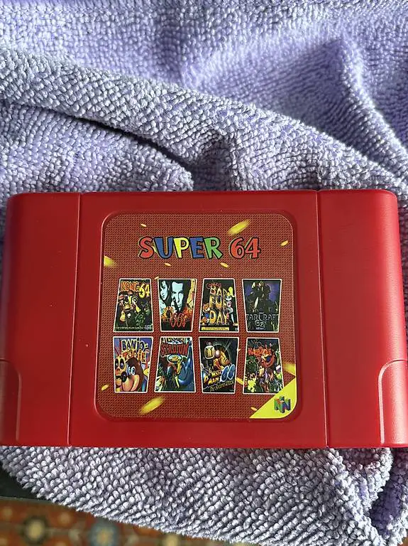 N64 Super 64 Modul Rot mit Games