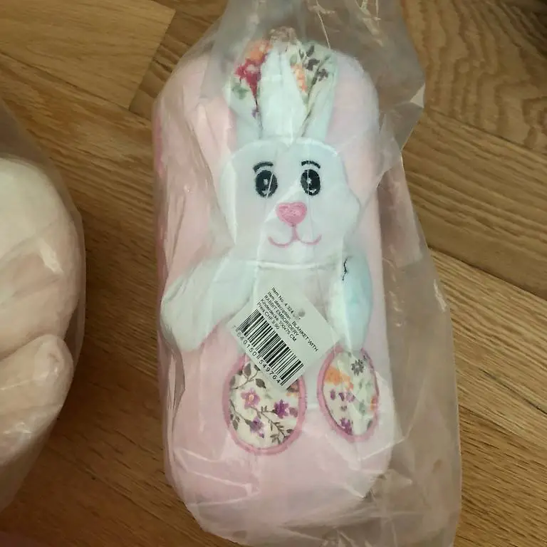 Rosa Babydecken Kuscheldecke mit Hase