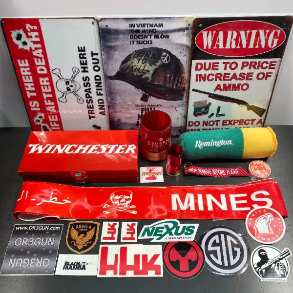 >rar: blechbox winchester sticker blechschild shotgun