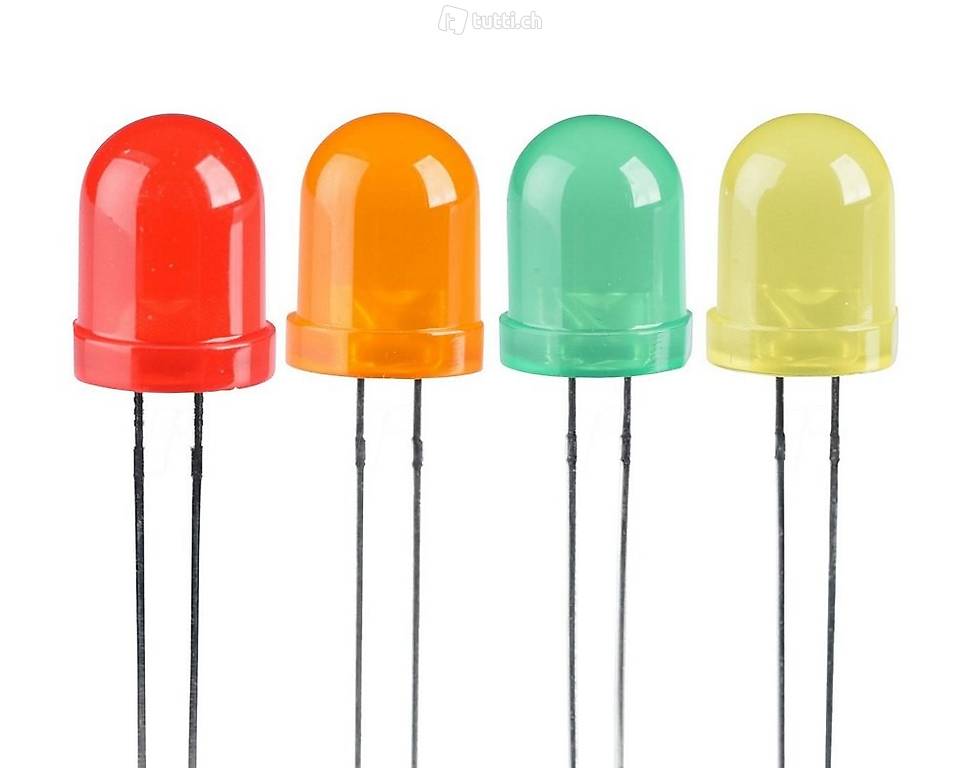  2 Stk. LED Leuchtdiode D 8 mm Rot / Gelb / Grün / Orange