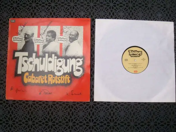 Cabaret Rotstift "Tschuldigung 1981"/Originalunterschriften