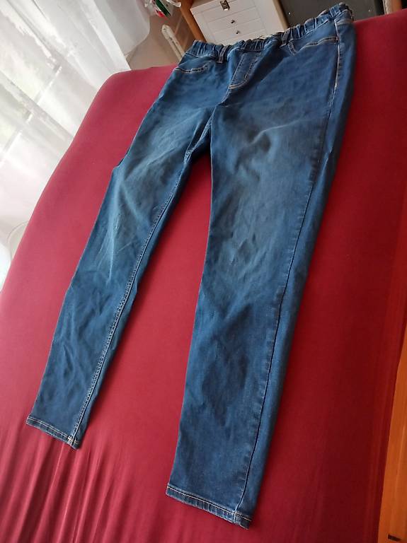 Bequeme Jeans mit Gummizug, Gr. 40