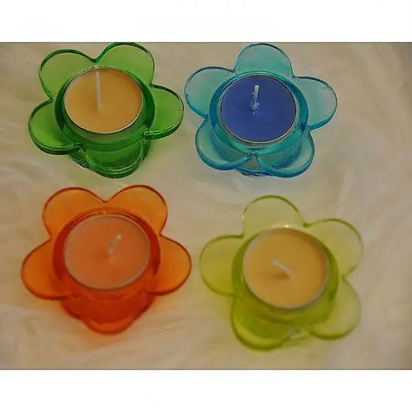 Windlicht Blumen Kerzenhalter Rechauxkerzen Glas