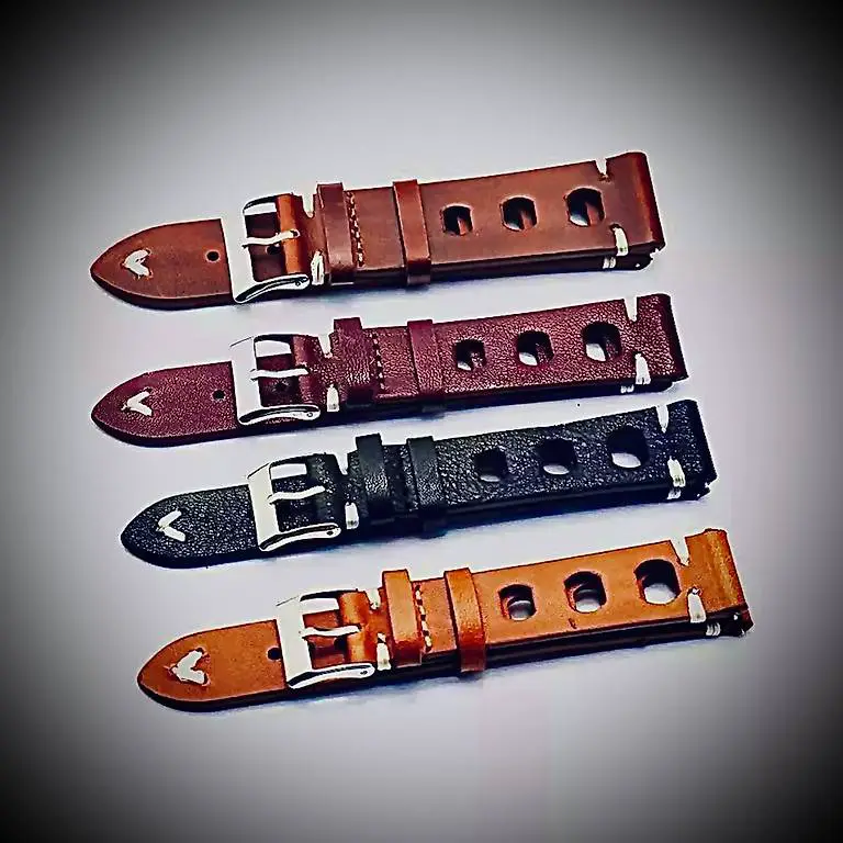 Rally racing Vintage leder Uhrenband 18, 20, 22, 24