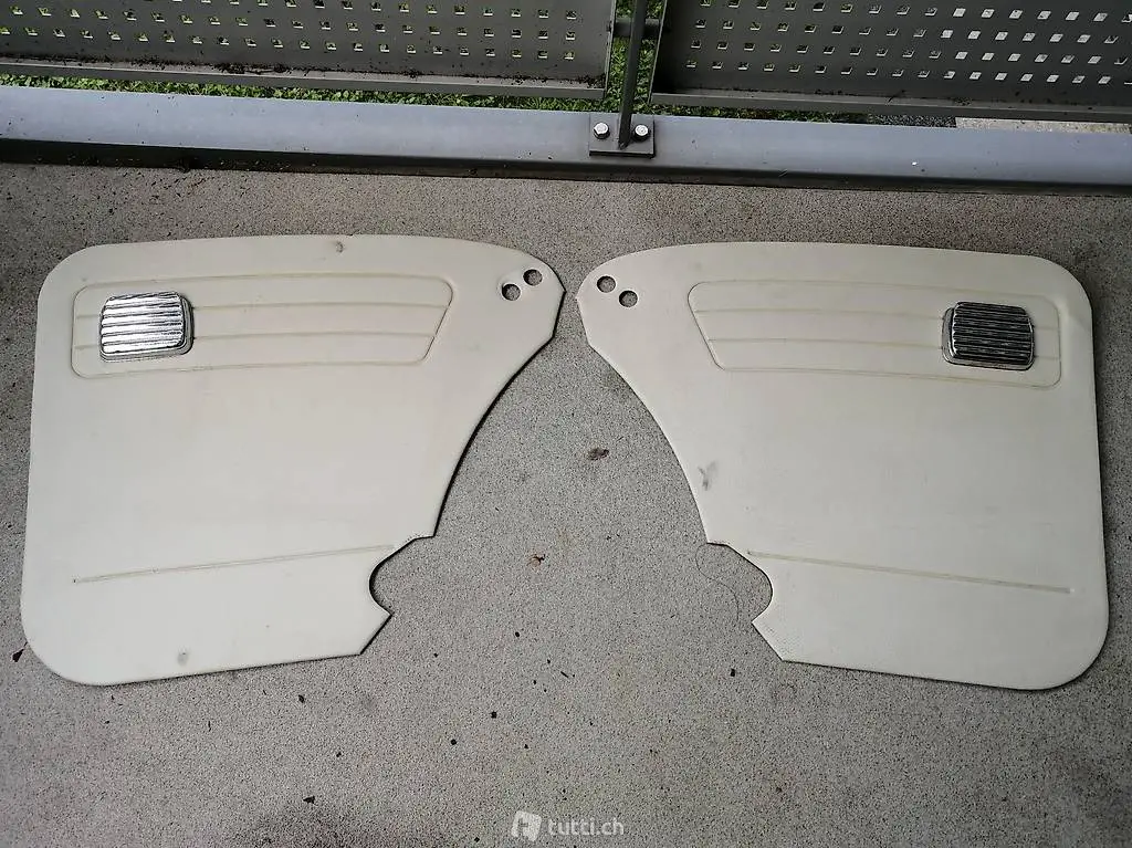 vw käfer türverkleidung hell grau hinten.