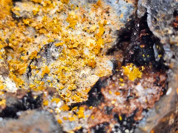 Wulfenite & Galena & Goethite, Lavrion, Greece