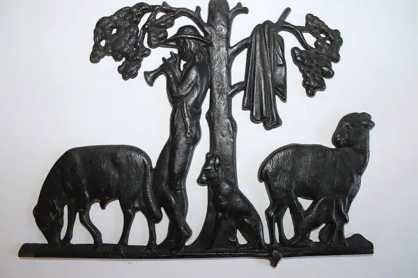 Schäfer mit Schafen