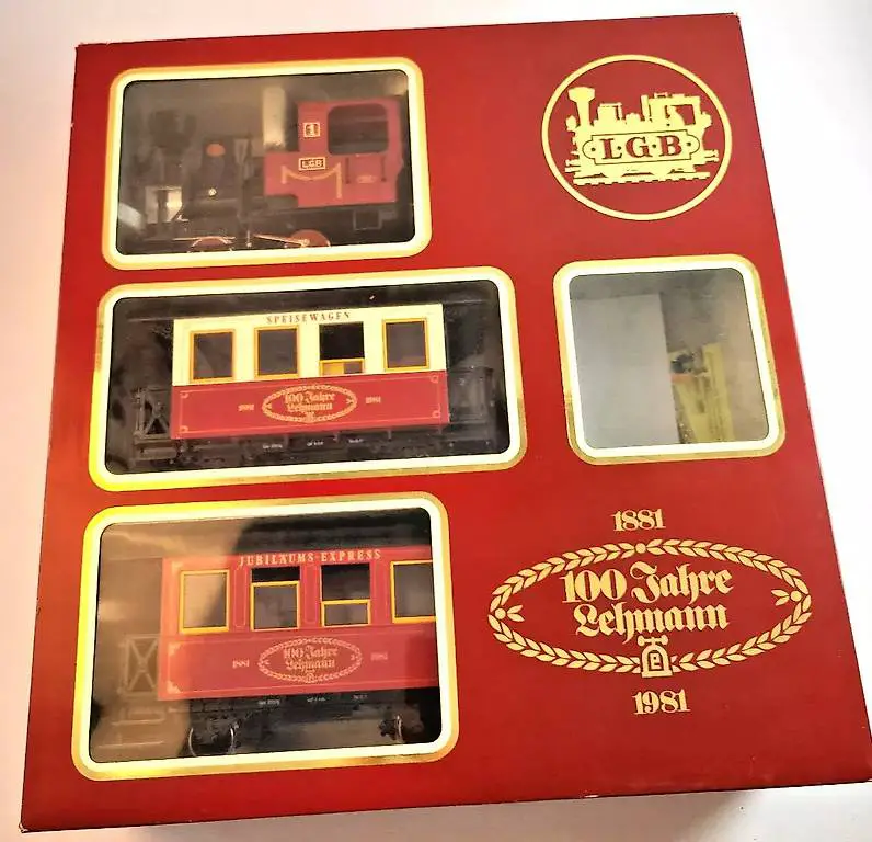 LGB Spur G Lokomotive & Wagen 100 Jahre Lehmann 1981 in OVP