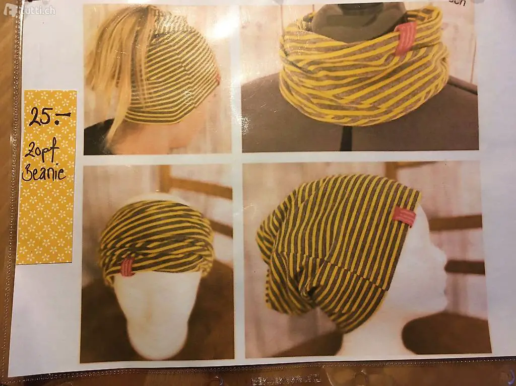 selbstgenähte Zopf Beanie und Stirnbänder BELLA
