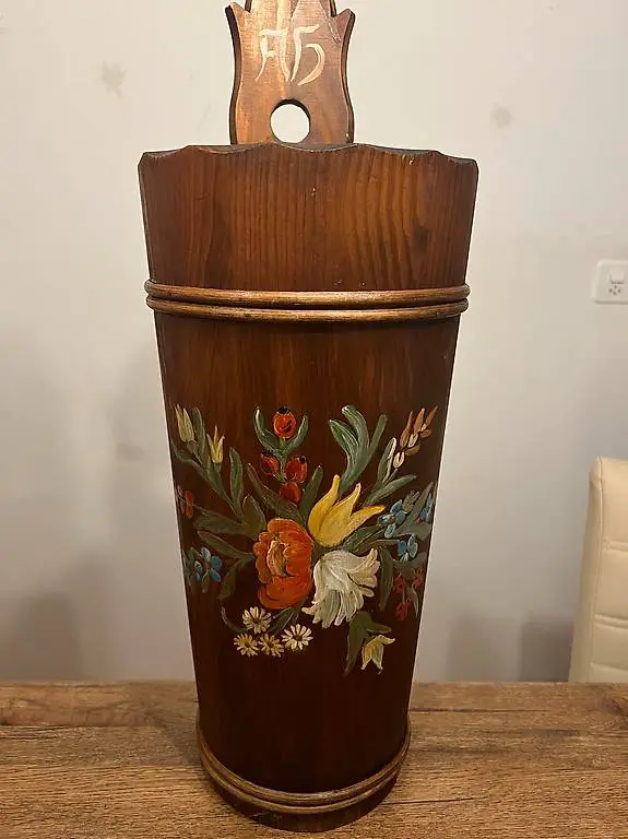 Holzschirmständer Bauernmalerei