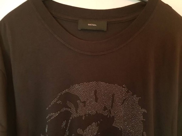 Diesel Damen T-Shirt, schwarz Gr. XL Neu