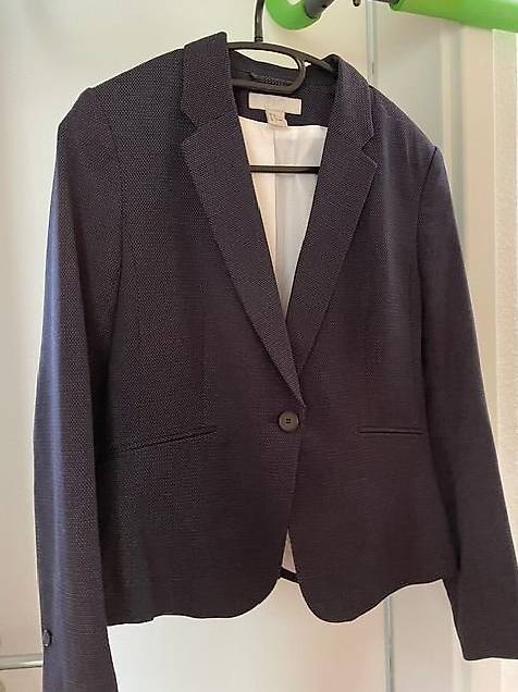 Blazer dunkelblau mit Punkten, Grösse 38