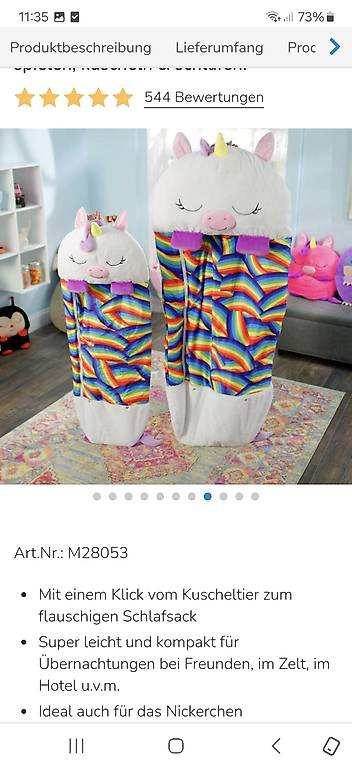 Einhorn und Haifisch-Schlafsack