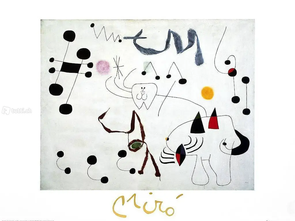  Joan Miró - Mujer Sonando en su Evasion, 1945