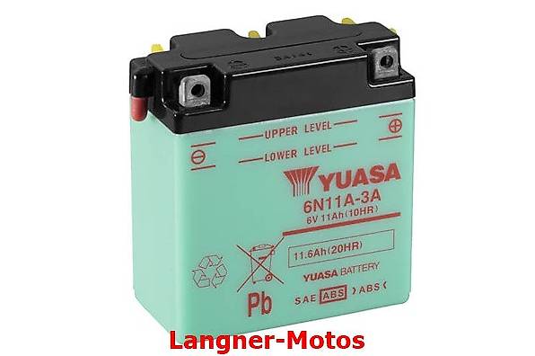 yuasa batterie 6v 11ah 6n11a-3a incl. säurep. zündapp ks 175
