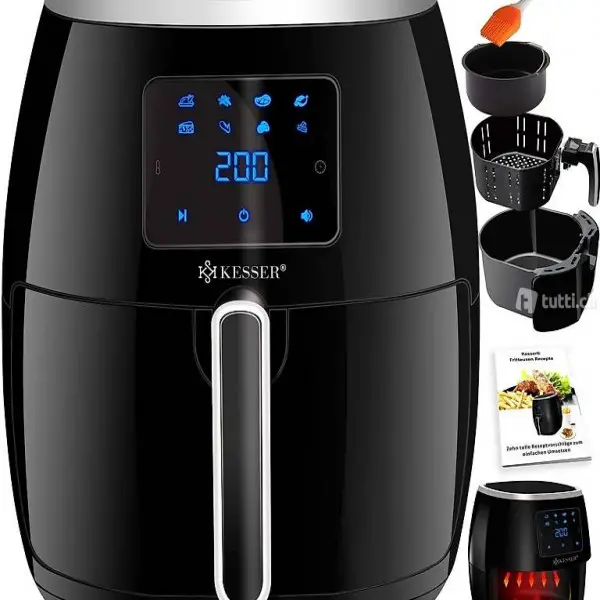  XXL 5,5 Liter Heissluftfritteuse inkl.Brotbackkorb Friteuse