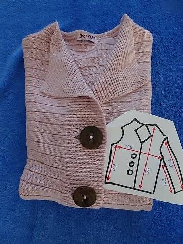 Jacke Damen altrosa, Gr. 40 = siehe Skizze.