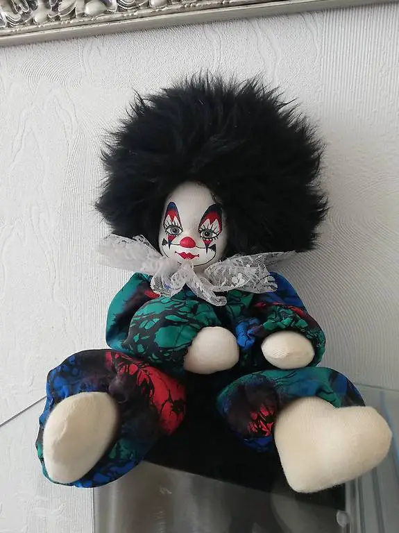 Clown Puppe selbst gemacht und bemalt