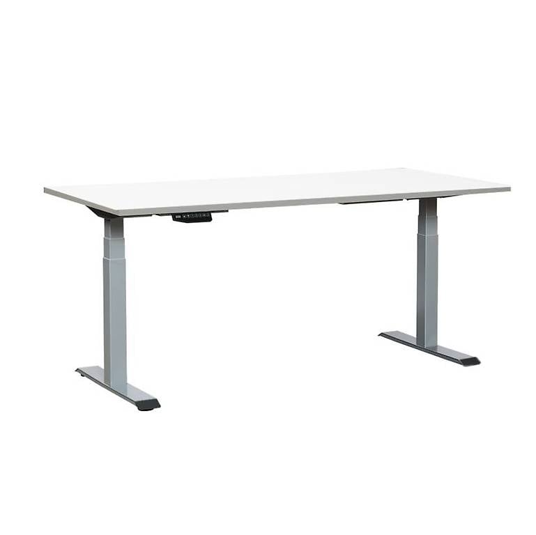 CONTINI höhenverstellbarer Bürotisch 200x90cm weiss- 101211