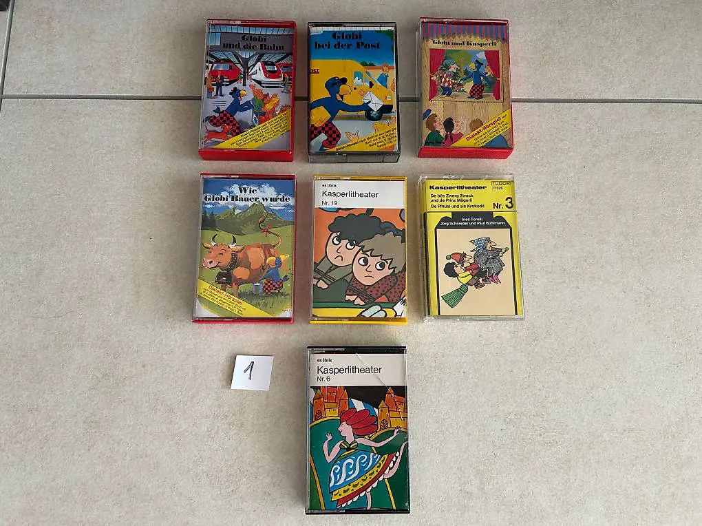 7 Kinderkassetten Globi und Kasperli (1)
