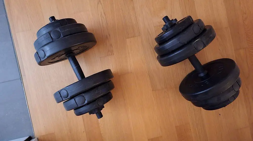 Hanteln zwei Stück zusammen wie auf Foto