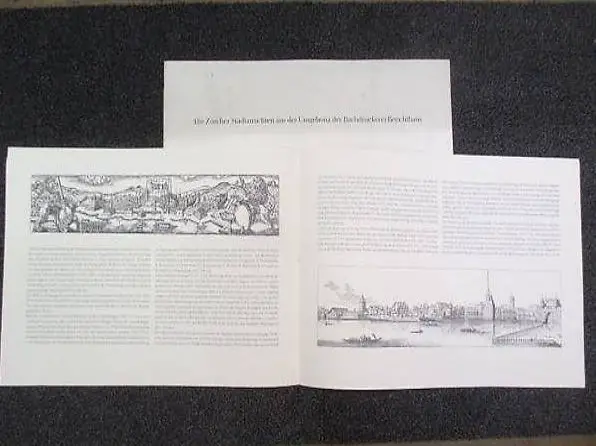 Zürcher Seeansichten. Mappe mit 7 Bildern