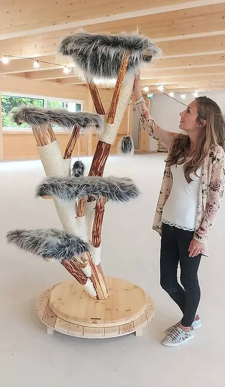 Naturholz Katzenbaum Holz Katzenbaum Kratzbaum Premium Handm