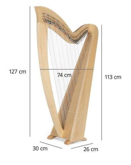 Keltische Harfe 36 Saiten mit Tasche und 2 Stimmschlüssel
