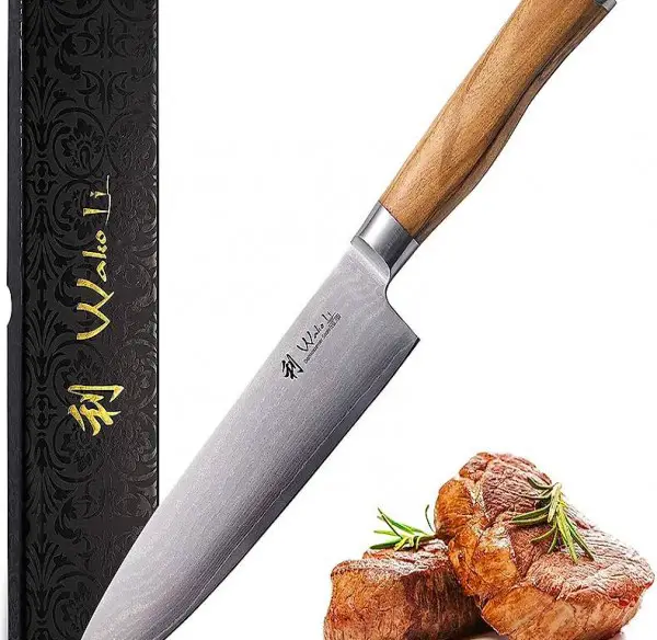  Damastmesser Chefmesser, Klinge 20,00 cm Länge