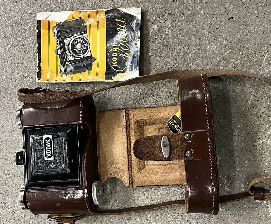 Kodak Retina Kamera mit Ledertasche und Anleitung