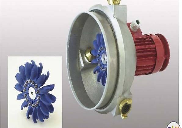  Wasser-Turbine (Pelton) mit Generator 340W 3x24V