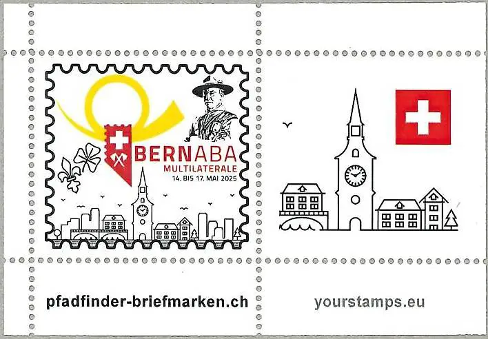 BERNABA?25, Pfadfinder Vignetten Bogen Set mit 6 Ex. Vignett