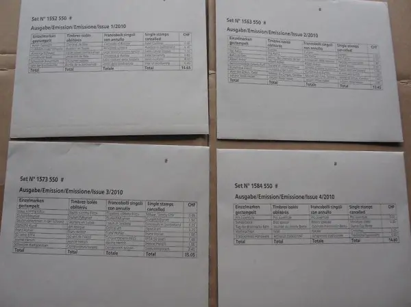 Briefmarkenjahresserie 2010