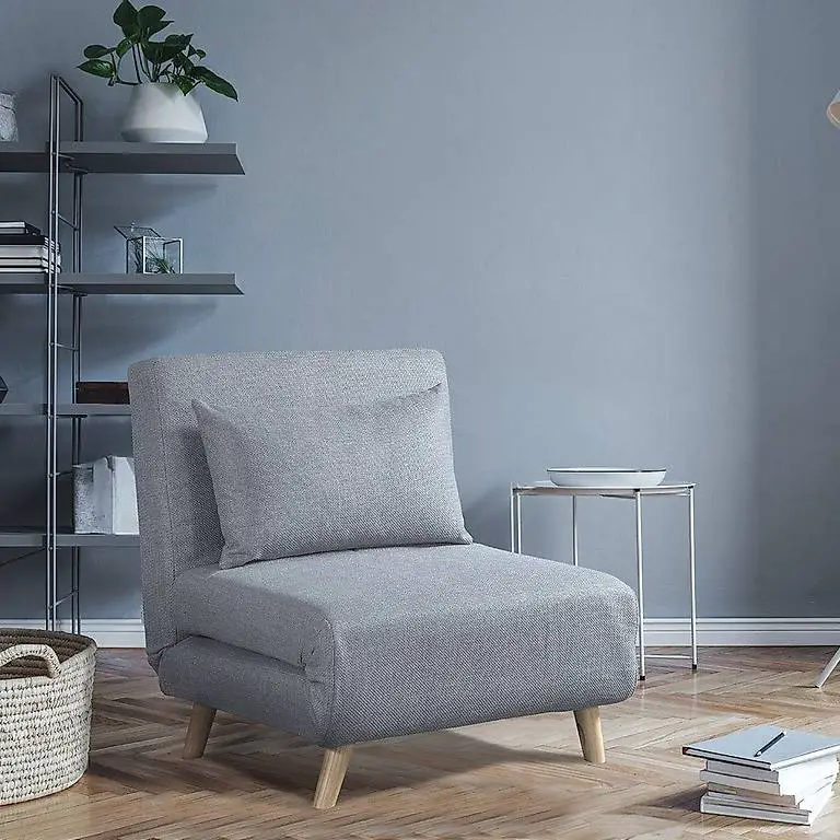 Schlafsessel SNOOP Klappsessel Sessel - Webstoff Grau