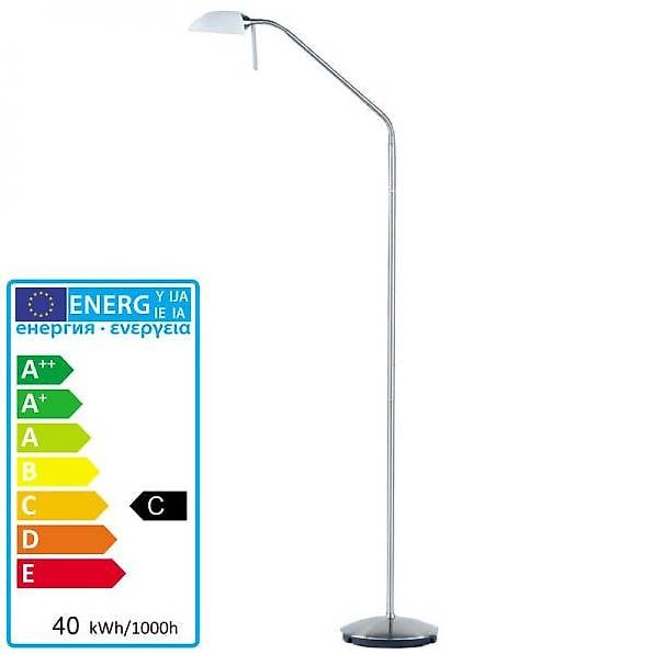  Halogen-Stehlampe Nickel matt