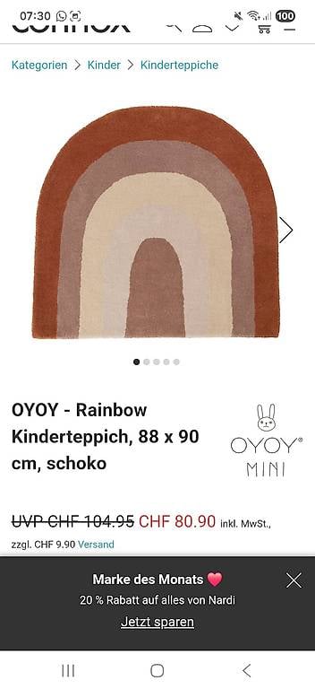 Kinderteppich Regenbogen