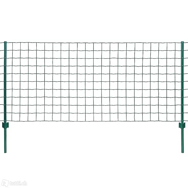  Metallzaun Stahl 20 x 1 m Grün