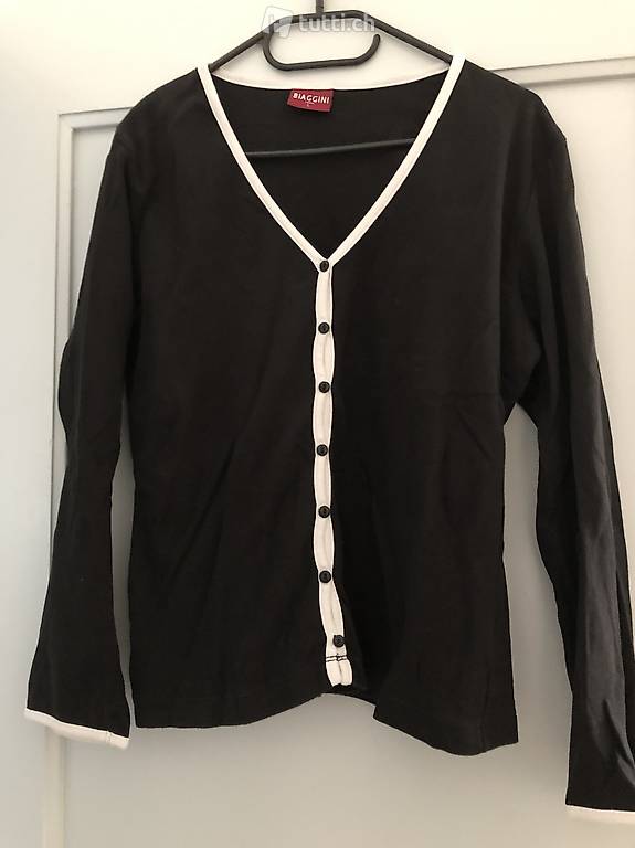 Pulli schwarz mit weiss
