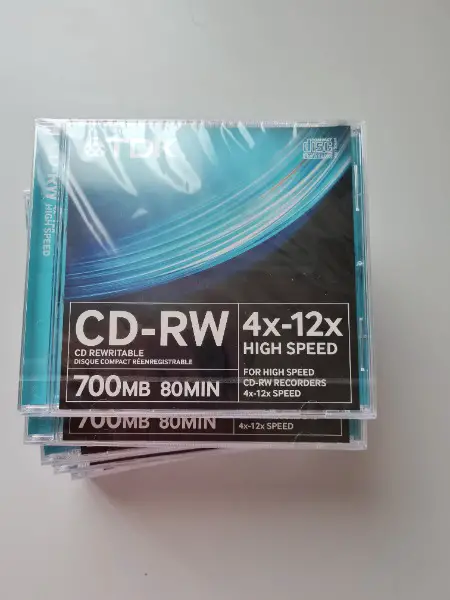 7 Stk. CD-RW 4x-12x High Speed